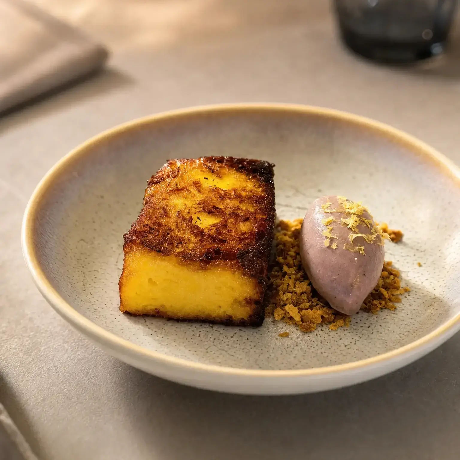 Traditional Torrijas served as Dessert at Amor